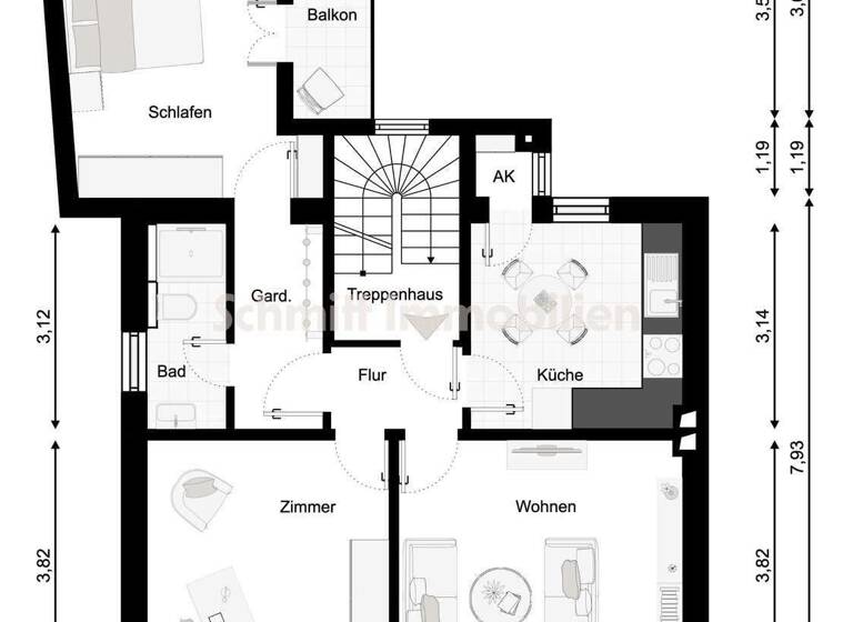 Wohnung zur Miete 815 € 3 Zimmer 66 m² 1. Geschoss frei ab 01.07.2026 Sossenheim Frankfurt am Main 65936