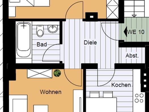 Wohnung zum Kauf provisionsfrei 289.000 € 2 Zimmer 55,2 m² 4. Geschoss Neustadt-Süd Köln 50674