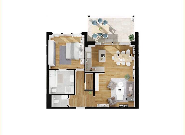 Wohnung zur Miete - Erstbezug 1.277 € 2 Zimmer 77,4 m² EG Gräfrath Solingen 42653