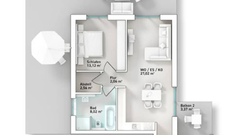 Wohnung zum Kauf - Erstbezug provisionsfrei 455.000 € 2,5 Zimmer 95,9 m² 2. Geschoss Weismark-Feyen Trier 54294