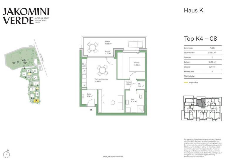 Wohnung zum Kauf - Erstbezug 290.000 € 2 Zimmer 53,7 m² 4. Geschoss Kasernstraße Jakomini Graz,06.Bez.:Jakomini 8010