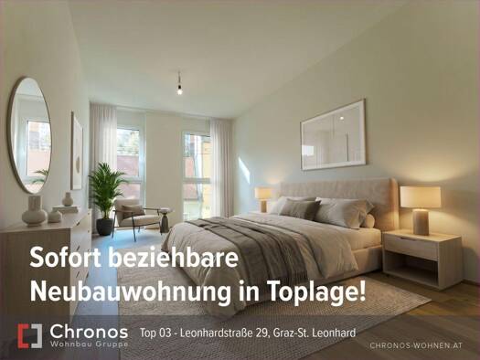Wohnung zum Kauf - Erstbezug 397.500 € 2 Zimmer 64 m² 1. Geschoss Sankt Leonhard Graz 8010