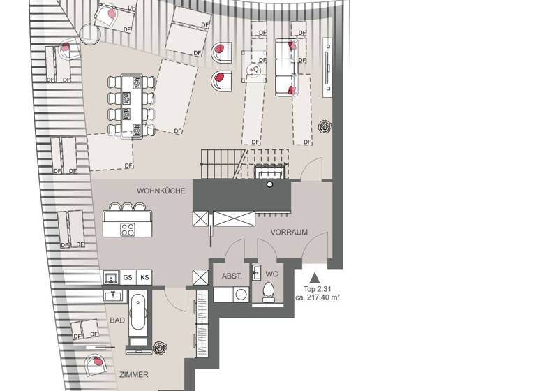 Wohnung zum Kauf - Erstbezug 5.490.000 € 4 Zimmer 217 m² 8. Geschoss Wien 1010