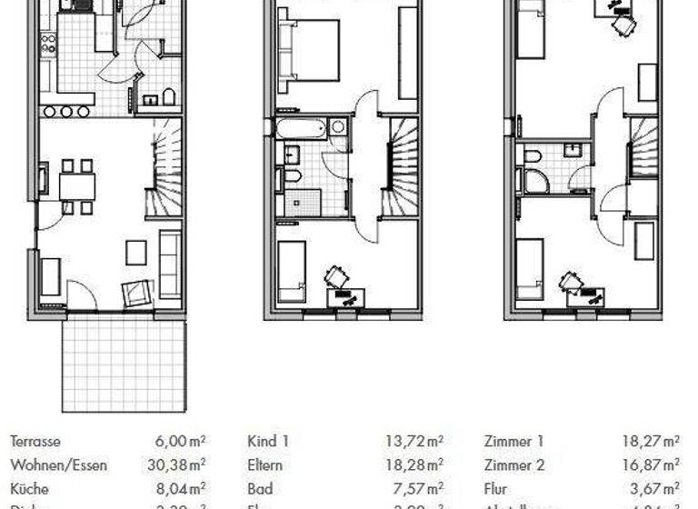 Doppelhaushälfte zur Miete - Erstbezug 1.644 € 5,5 Zimmer 137 m² 180 m² Grundstück Biblis 68647