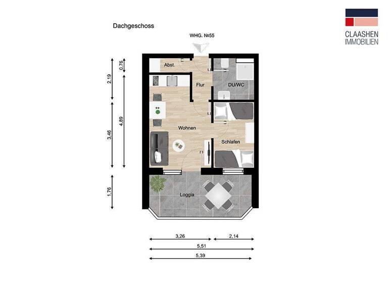 Wohnung zum Kauf 129.000 € 2 Zimmer 32 m² 3. Geschoss Dornumersiel Dornum 26553