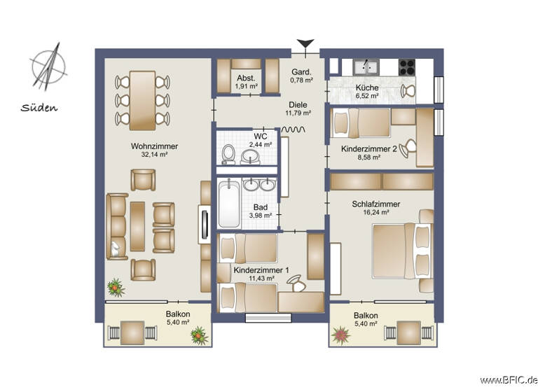 Wohnung zum Kauf 432.495 € 4 Zimmer 101 m²<br/>Wohnfläche Dachgeschoss, 8.<br/>Geschoss Fürstenfeldbruck Fürstenfeldbruck 82256
