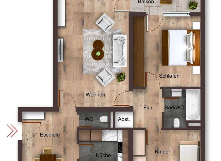 Wohnung zum Kauf 229.000 € 3,5 Zimmer 77 m² 2. Geschoss Endersbach Weinstadt 71384