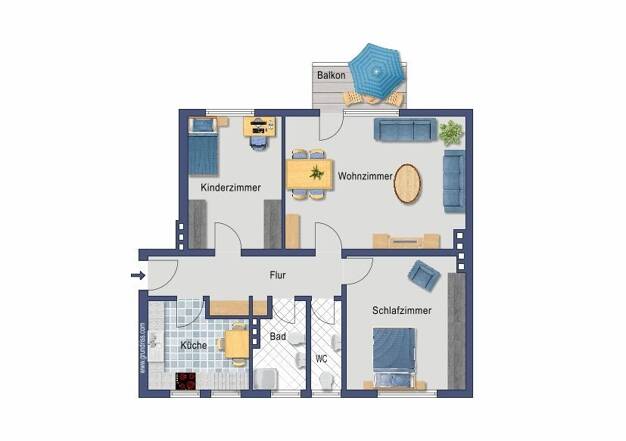 Wohnung zum Kauf provisionsfrei 263.000 € 3 Zimmer 76,1 m² 2. Geschoss Wetzlarer Straße 16 Humboldt-Gremberg Köln 51105