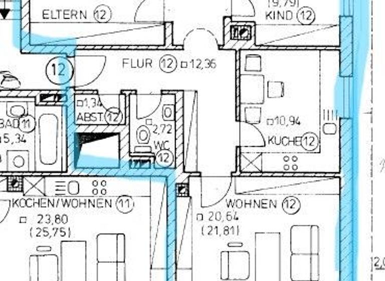 Wohnung zur Miete 790 € 3 Zimmer 75 m² 3. Geschoss frei ab sofort Mühldorf Mühldorf a.Inn 84453