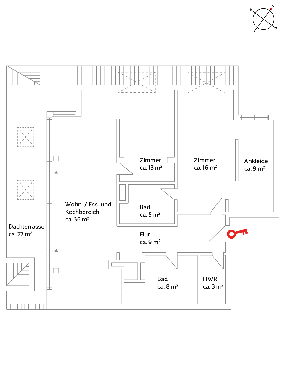 Wohnung zum Kauf 1.450.000 € 3 Zimmer 111,7 m²<br/>Wohnfläche 2.<br/>Geschoss Alsterdorf Hamburg 22297