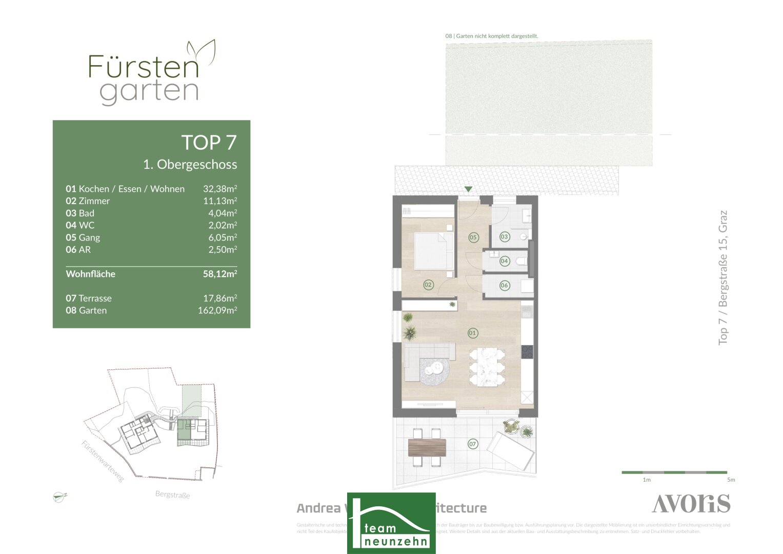 Wohnung zum Kauf provisionsfrei 380.508 € 2 Zimmer 58,1 m²<br/>Wohnfläche 1.<br/>Geschoss Bergstraße 15 Eggenberg Graz 8020