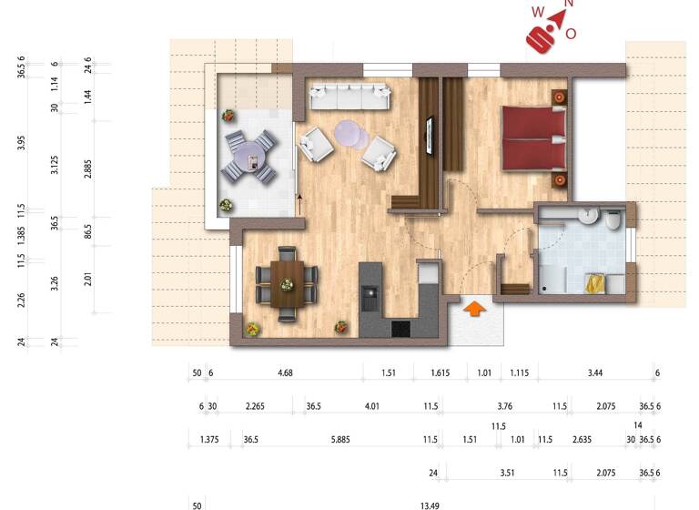 Wohnung zum Kauf 295.000 € 2,5 Zimmer 64 m²<br/>Wohnfläche Dachgeschoss<br/>Geschoss Pfullendorf Pfullendorf 88630
