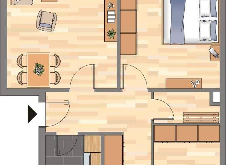 Wohnung zur Miete 669 € 3 Zimmer 65,6 m² 2. Geschoss frei ab 29.04.2026 Mönweg 6 Mettenhof Kiel 24109