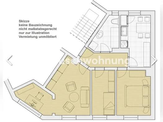 Wohnung zur Miete Tauschwohnung 920 € 2,5 Zimmer 59 m² 1. Geschoss Wandsbek 22767