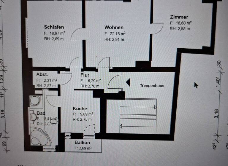 Wohnung zum Kauf als Kapitalanlage geeignet 360.000 € 3 Zimmer 87 m² Gärten b Wöhrd Nürnberg 90489