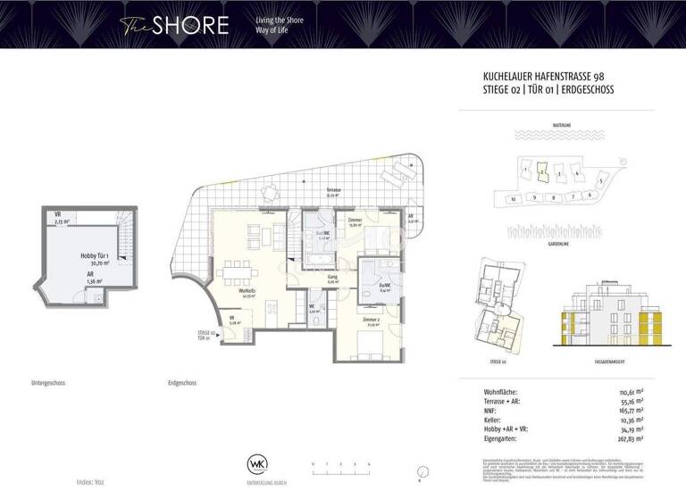 Wohnung zum Kauf - Erstbezug 1.150.000 € 3 Zimmer 110,4 m² EG Wien 1190