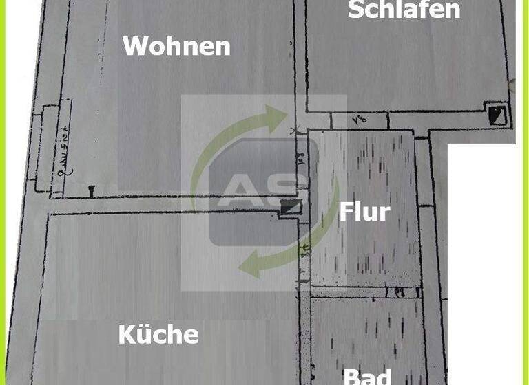 Wohnung zur Miete 399 € 2 Zimmer 53 m² 1. Geschoss Weidenstraße 11 Crossen Zwickau 08058