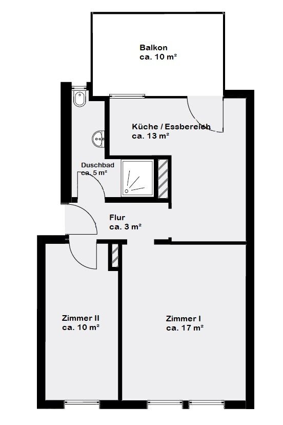 Wohnung zum Kauf 430.000 € 2 Zimmer 52,9 m²<br/>Wohnfläche EG<br/>Geschoss Bornheim Frankfurt am Main 60385