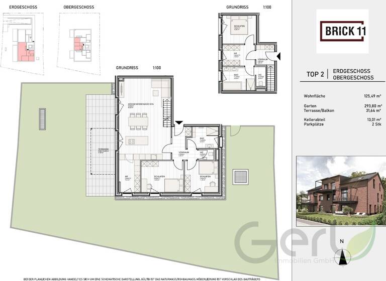 Maisonette zum Kauf - Erstbezug provisionsfrei 998.000 € 4 Zimmer 125,5 m² Wals / Eichetsiedlung 5071