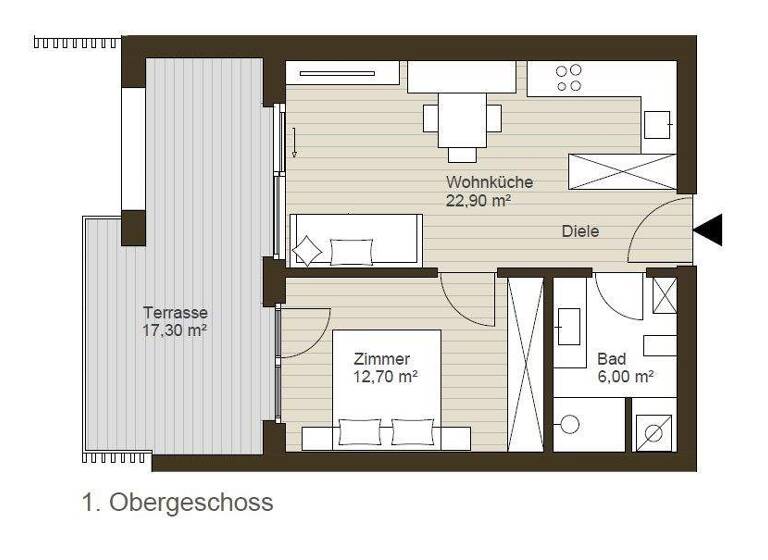 Wohnung zum Kauf - Erstbezug 218.000 € 2 Zimmer 41,6 m² 1. Geschoss Schanzenstr. 1 Latsch 39021