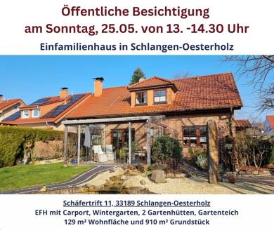 Einfamilienhaus zum Kauf 505.000 € 3 Zimmer 129,3 m² 910 m² Grundstück Oesterholz-Haustenbeck Schlangen 33189