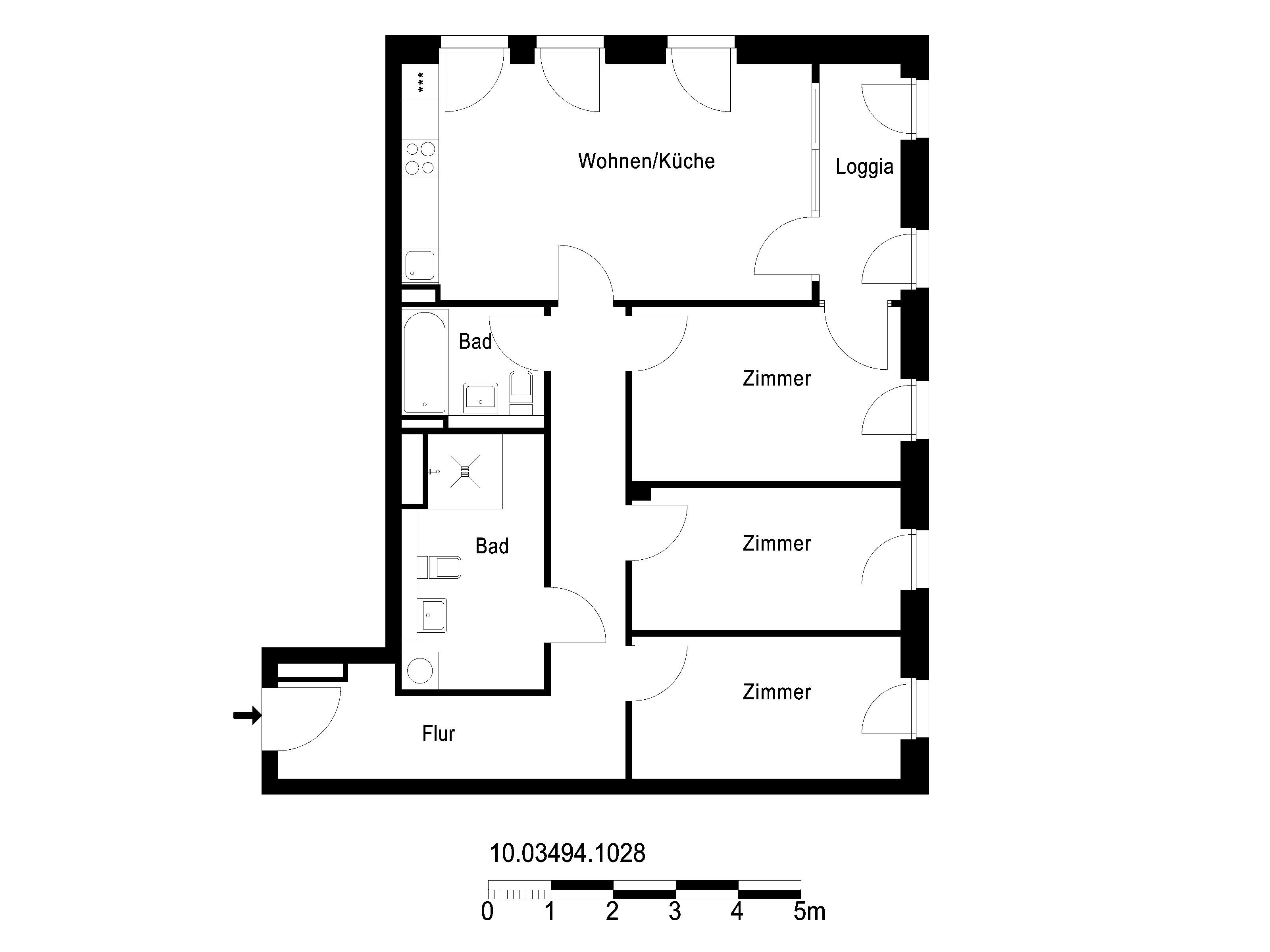 Wohnung zur Miete 1.185 € 4 Zimmer 91,2 m²<br/>Wohnfläche 3.<br/>Geschoss 01.01.2025<br/>Verfügbarkeit Beate-Hahn-Straße 16 Heinersdorf Berlin 13089