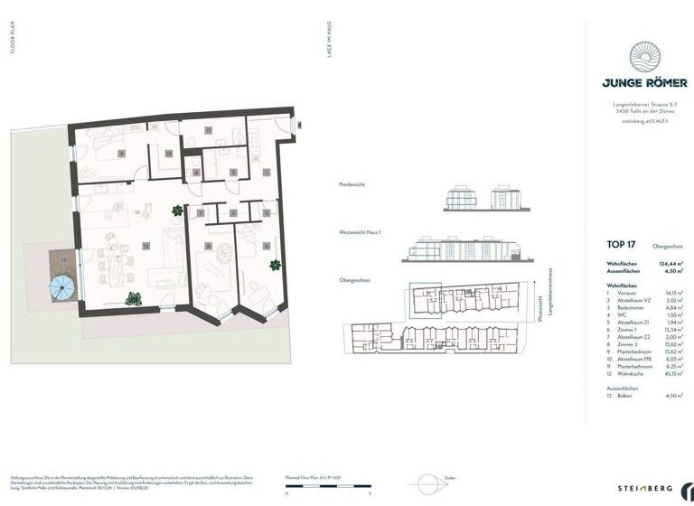 Wohnung zum Kauf 662.000 € 4 Zimmer 124,4 m² 1. Geschoss frei ab 01.05.2027 Tulln an der Donau 3430