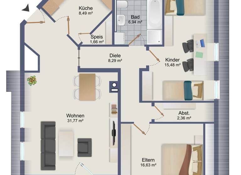 Wohnung zum Kauf 174.500 € 3 Zimmer 91 m² 3. Geschoss Küps 96328