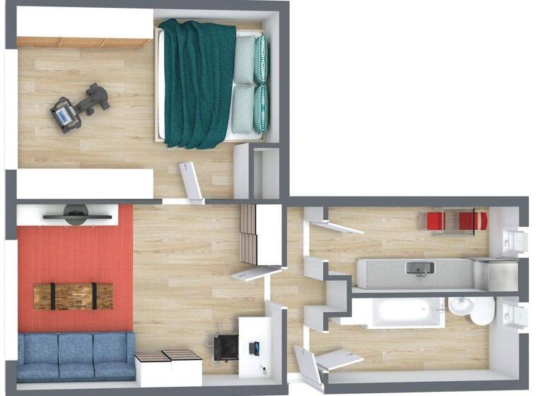 Wohnung zur Miete 270 € 2 Zimmer 47 m² 1. Geschoss Teichstraße 11 Günterode 37308