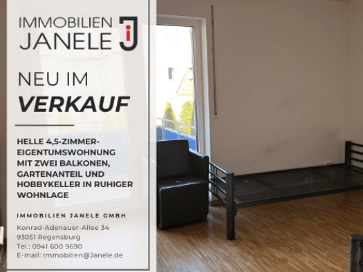 Wohnung zum Kauf 415.000 € 4 Zimmer 111,5 m² 2. Geschoss frei ab sofort Regenstauf 93128