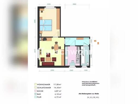 Wohnung zur Miete Tauschwohnung 338 € 2 Zimmer 49 m² EG Südvorstadt Leipzig 04275