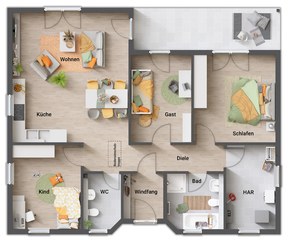 Einfamilienhaus zum Kauf 401.274 € 4 Zimmer 108 m²<br/>Wohnfläche 649 m²<br/>Grundstück Niedervellmar Vellmar 34246