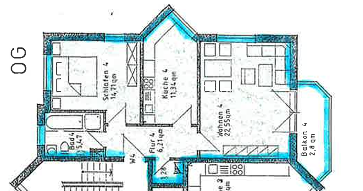 Wohnung zur Miete 550 € 2 Zimmer 63,6 m²<br/>Wohnfläche 1.<br/>Geschoss ab sofort<br/>Verfügbarkeit Moritzburger Straße 78a Radebeul 01445