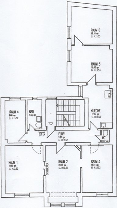 Wohnung zur Miete 800 € 6 Zimmer 127 m² frei ab sofort Münzstraße Stadtkern Braunschweig 38100