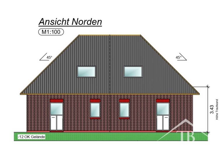Doppelhaushälfte zum Kauf - Neubau 284.900 € 2 Zimmer 70 m²<br/>Wohnfläche 250 m²<br/>Grundstück Norden Norden 26506