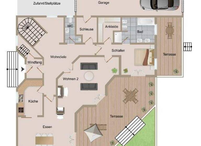 Villa zum Kauf 1.790.000 € 7 Zimmer 310 m² 1.203 m² Grundstück West Rosenheim 83022