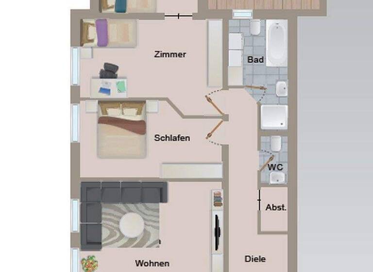 Wohnung zur Miete 850 € 4,5 Zimmer 118 m² 1. Geschoss frei ab 01.06.2026 Brunnenstr. 15/1 Ablach Krauchenwies-Ablach 72505