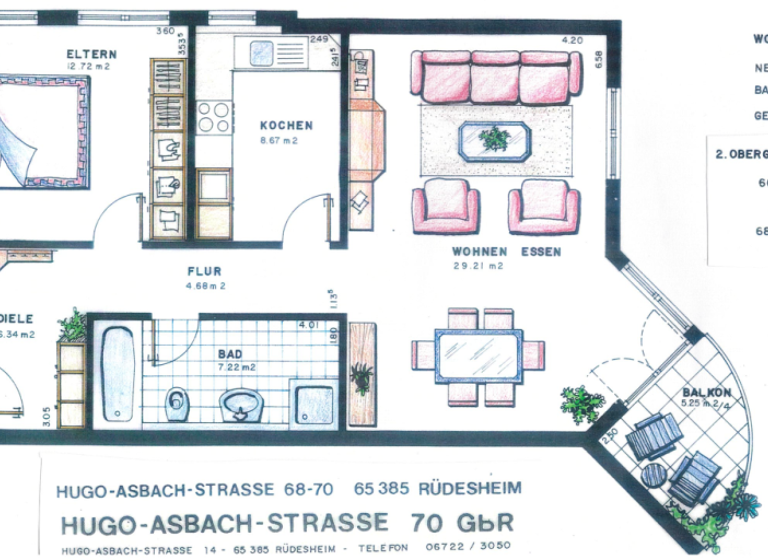 Wohnung zum Kauf 179.000 € 2 Zimmer 68 m² Rüdesheim am Rhein 65385