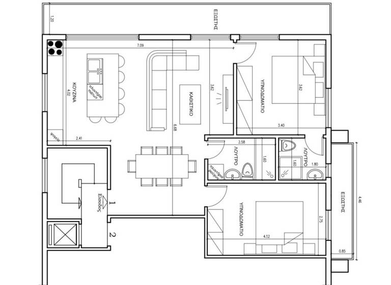 Studio zum Kauf 310.000 € 3 Zimmer 79 m² 1. Geschoss Athen
