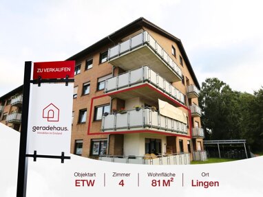 Wohnung zum Kauf 155.000 € 4 Zimmer 80,9 m² 1. Geschoss Lingen Lingen 49809