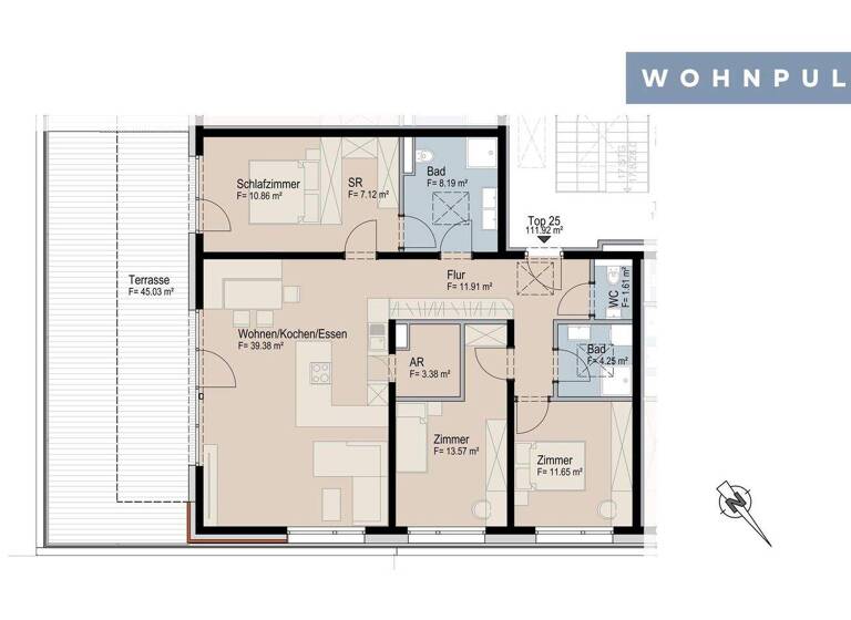 Wohnung zum Kauf - Erstbezug provisionsfrei 963.253 € 4 Zimmer 111,9 m² Oberperfuss 6173