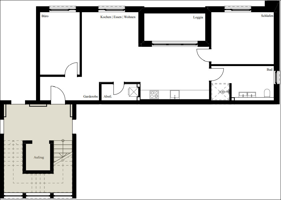 Wohnung zur Miete 1.210 € 3 Zimmer 77 m²<br/>Wohnfläche ab sofort<br/>Verfügbarkeit Stadtmitte Aschaffenburg 63743