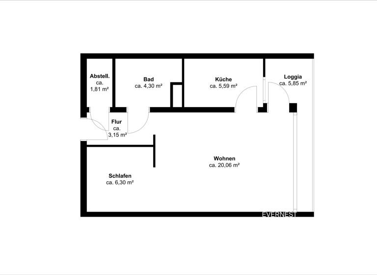 Wohnung zum Kauf 164.000 € 1 Zimmer 45 m²<br/>Wohnfläche 4.<br/>Geschoss Linden-Nord Hannover 30451