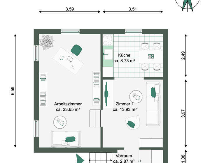 Bungalow zum Kauf 2 Zimmer 49,2 m² 10.210 m² Grundstück Hohenwarsleben 39326
