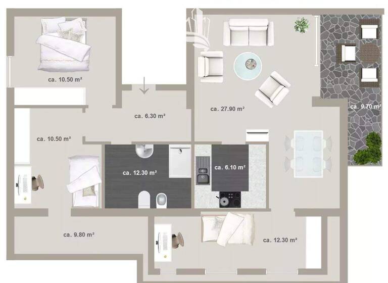Wohnung zum Kauf 430.000 € 4 Zimmer 109 m² 3. Geschoss Vahrn 39040