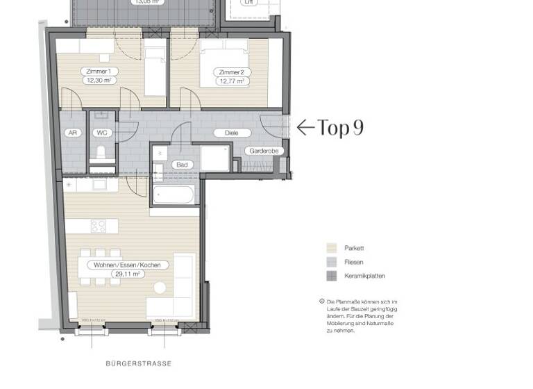 Wohnung zum Kauf - Erstbezug 483.100 € 3 Zimmer 76,6 m² 4. Geschoss Bürgerstraße Linz 4020