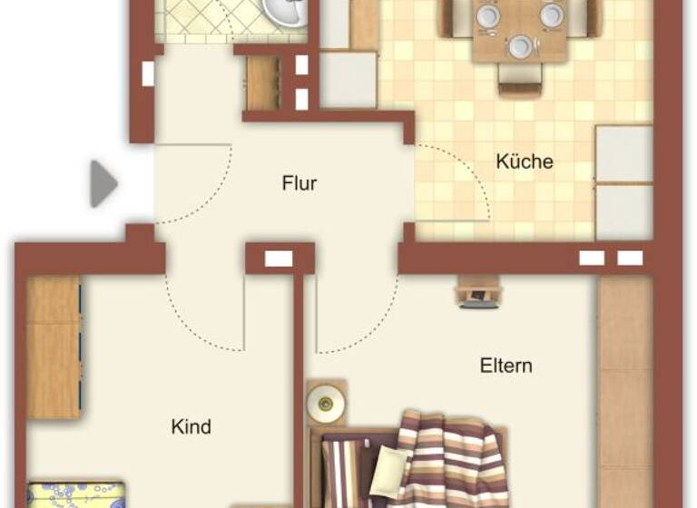 Wohnung zur Miete 529 € 2 Zimmer 53 m² 2. Geschoss frei ab 04.05.2026 Korschenbroicher Straße 138 Pesch Mönchengladbach 41065