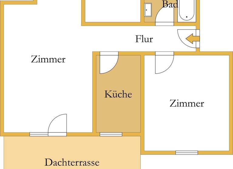 Wohnung zur Miete 420 € 2 Zimmer 64,9 m² 3. Geschoss Köthen Köthen (Anhalt) 06366