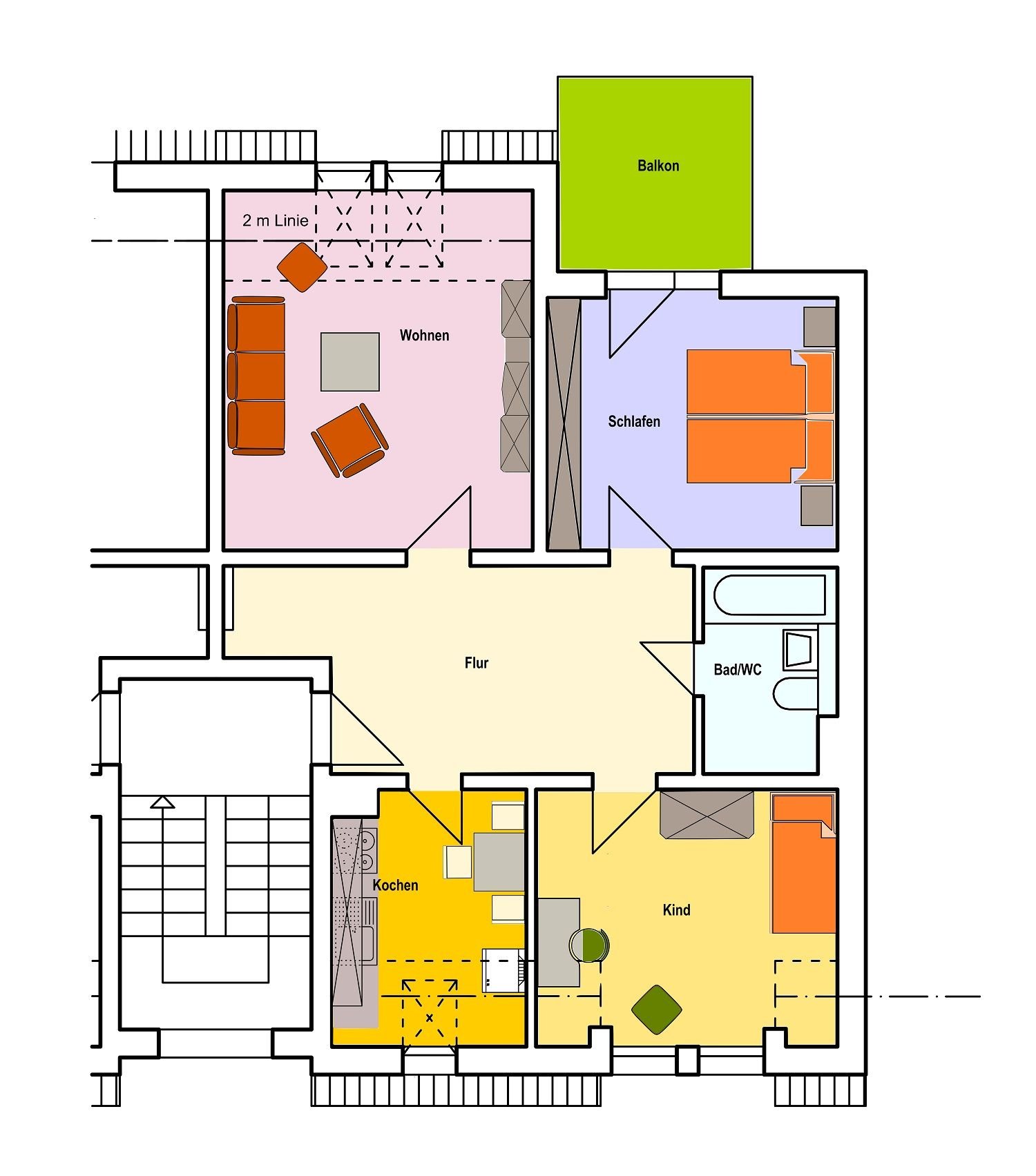 Wohnung zur Miete 445 € 3 Zimmer 70,4 m²<br/>Wohnfläche 4.<br/>Geschoss 01.03.2025<br/>Verfügbarkeit Louis-Braille-Straße 5 Glauchau Glauchau 08371