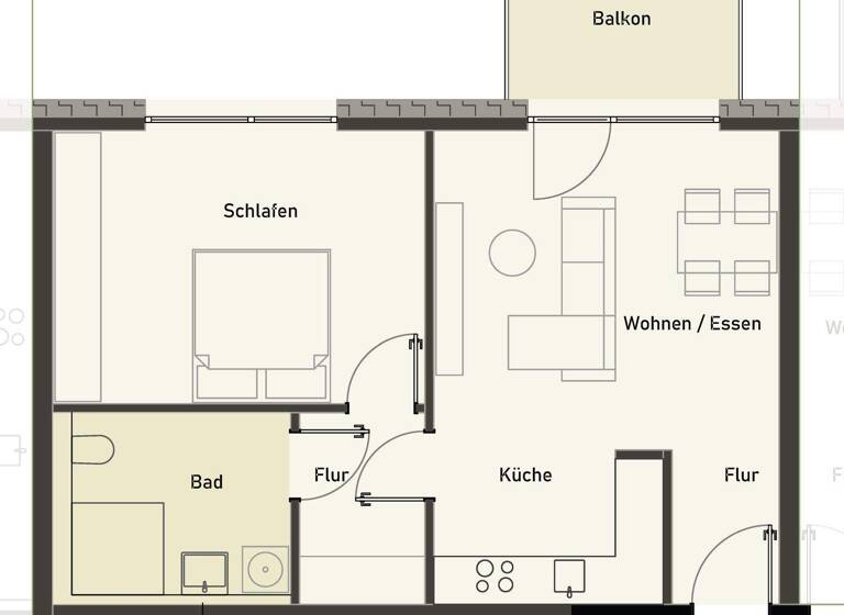 Wohnung zur Miete - Erstbezug 787 € 2 Zimmer 58,3 m² 3 Geschosse frei ab 01.07.2026 In der Strothe 1C Atter Osnabrück 49076